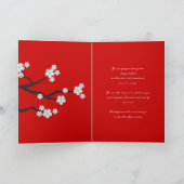 White Cherry Blossoms Sakura Spring Flowers Branch Karte (Innenseite)