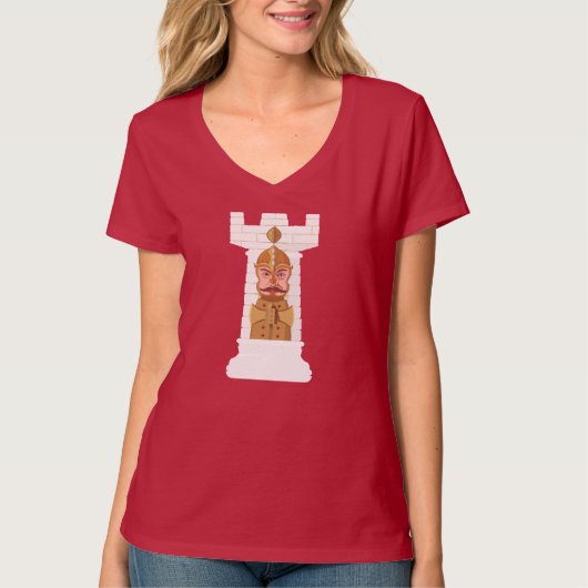 White Chess Rook T - Shirt (Vorderseite)