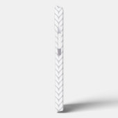 White Chevrons Strick Ribbon Awareness Print Case-Mate iPhone Hülle (Rückseite / Links)