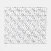 White Chevrons Strick Ribbon Awareness Print Fleecedecke (Vorderseite (Horizontal))