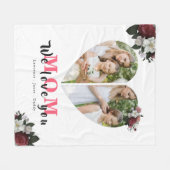 White Chic Heart Shaped Gift for Mother's Day  Fleecedecke (Vorderseite (Horizontal))