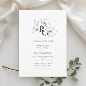 White | Chic Monogram Wedding Invitation Card Save The Date