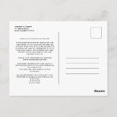 White Chic Trendy Collage Wedding 3 Fotos Postkarte (Rückseite)