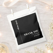 White chic Typografy minimalistisch Danke Hochzeit Geschenktütchen (Ausgeschnitten)