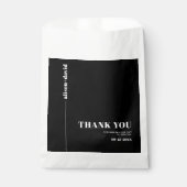 White chic Typografy minimalistisch Danke Hochzeit Geschenktütchen (Vorderseite)