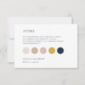 White | Chic Wedding Attire Dress Code Flat Card (Vorderseite)