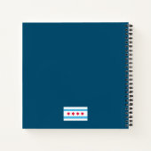 White Chicago "L" Profil auf Blue Background Notizblock (Rückseite)