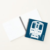 White Chicago "L" Profil auf Blue Background Notizblock (Innenseite)