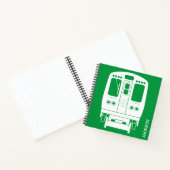 White Chicago "L" Profil auf grünem Hintergrund Notizblock (Innenseite)