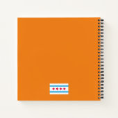 White Chicago "L" Profil auf Orange Background Notizblock (Rückseite)