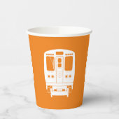 White Chicago "L" Profil auf Orange Background Pappbecher (Links)