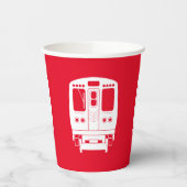 White Chicago "L" Profil auf Red Background Pappbecher (Links)