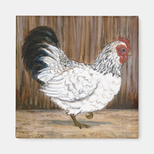 White Chicken Magnet (Vorne)