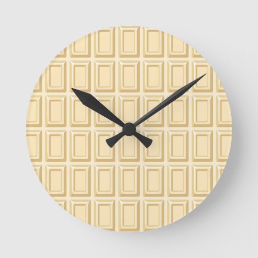 White Chocolate Bar Texture Runde Wanduhr (Vorderseite)