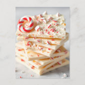 White Chocolate Candy Cane Peppermint Bark Recipe Postkarte (Vorderseite)