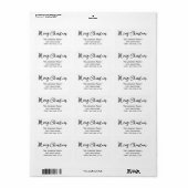 White Christmas Address Labels Adressaufkleber (Vorne)