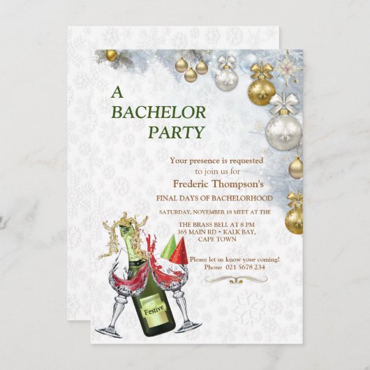 White Christmas Bachelor Party (Vorne/Hinten)