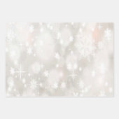 White Christmas Background Snowflakes Mistletoe Geschenkpapier Set (Vorderseite 2)