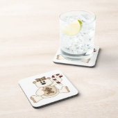 White Christmas Bear Gingerbread Man Untersetzer (Rechte Seite)