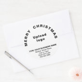 White Christmas Business Round Shape Sticker (Umschlag)