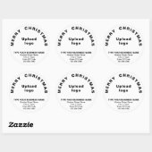 White Christmas Business Round Shape Sticker (Blatt)