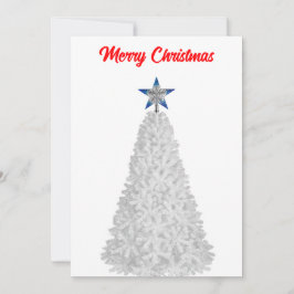 White Christmas Card Einladung