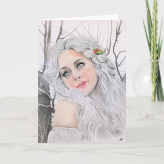 White Christmas Card Feiertagskarte (Vorderseite)