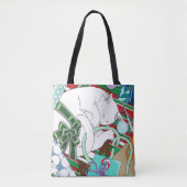 White Christmas Cat Tasche (Vorderseite)