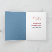 White Christmas Chapel In Winter Pines Karte (Innenseite)