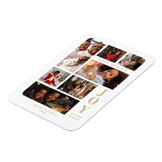 White Christmas Classic 7 Multi Photos Collage Magnet (Linke Seite)