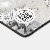 White Christmas Collage Desk Mat Mouse Pad Schreibtischunterlage (Ecke)