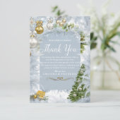 White Christmas Dankeschön-Karte RSVP Karte (Stehend Vorderseite)