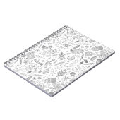 White Christmas Doodles Notizblock (Linke Seite)