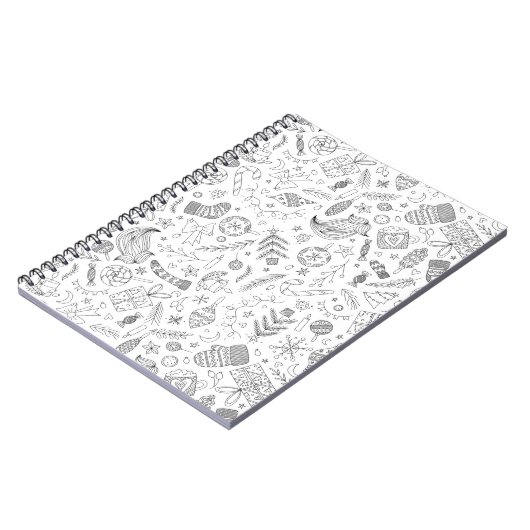White Christmas Doodles Notizblock (Linke Seite)