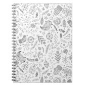 White Christmas Doodles Notizblock (Vorderseite)