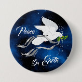 White Christmas Dove Button (Vorderseite)
