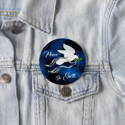 White Christmas Dove Button (Beispiel)