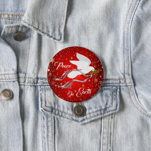 White Christmas Dove Button (Beispiel)