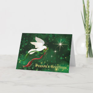 White Christmas Dove Feiertagskarte