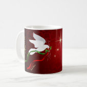 White Christmas Dove Kaffeetasse (Vorderseite Links)