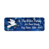 White Christmas Dove Label (Vorne)