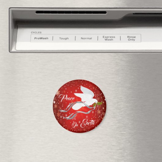 White Christmas Dove Magnet (In Situ (Geschirrspüler))