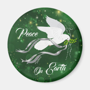 White Christmas Dove Magnet