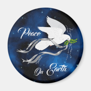 White Christmas Dove Magnet