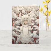 White Christmas Dream Karte (Gelbe Blume)