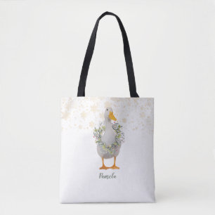 White Christmas Duck Tote Bag Tasche