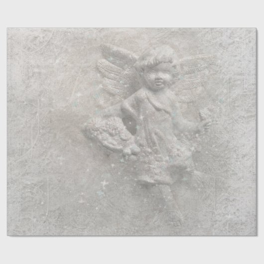 White Christmas Engel Geschenkpapier (Flach)