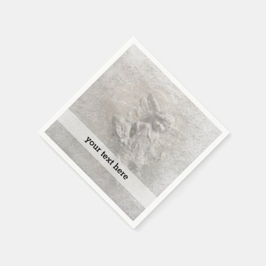 White Christmas Engel Serviette (Ecke)