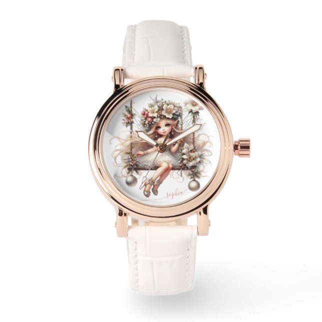 White Christmas Fairy Armbanduhr (Vorderseite)