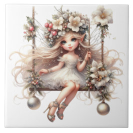 White Christmas Fairy Fliese